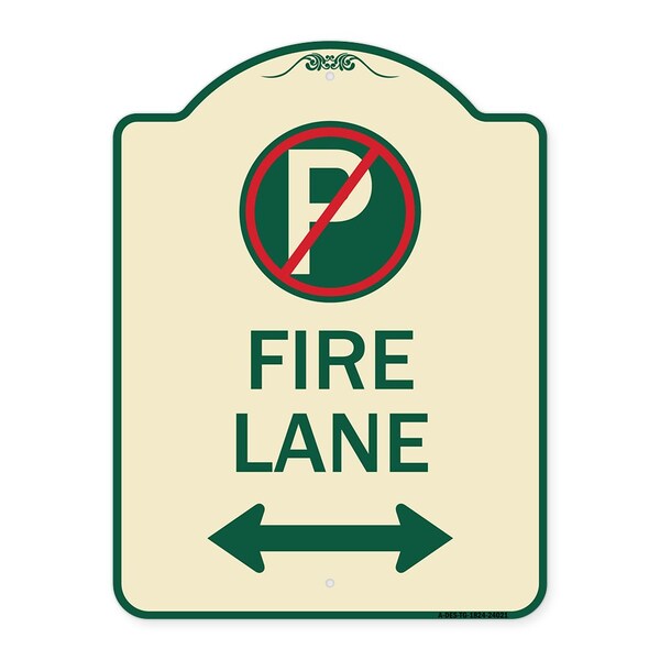 Fire Lane Heavy-Gauge Aluminum Architectural Sign, 24" x 18", TG-1824-24021